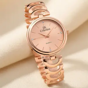 Visit the IIK COLLECTION Store IIK COLLECTION Watch for Woman Round Studded Dial |Analogue Quartz Movemnet Ladies Watch|Long Battery Life|Stainless Steel Adjustable Bracelet Chain Strap|Double Lock Clasp Safety Watches for Girls