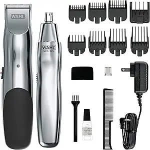 WAHL 5622 Groomsman Rechargeable Beard, Mustache, Hair & Nose Hair Trimmer for Detailing & Grooming