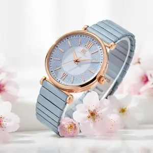 Visit the IIK COLLECTION Store IIK COLLECTION Watches for Women Round Dial |Analogue Quartz Movemnet Ladies Watch|Long Battery Life|Metal Bracelet Chain Strap|Double Lock Clasp Safety Watches for Girls