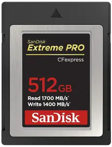 SanDisk Extreme Pro Cfexpress Type B Card,1700 MB/s R & 1400 MB/s W, 512GB