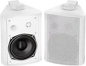 Herdio 5.25 Inches 200 Watts Indoor Outdoor tooth Patio Speakers