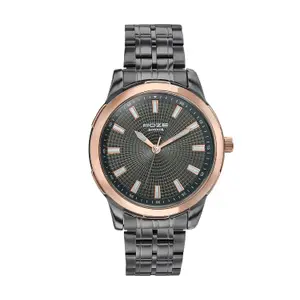 Visit the Sonata Store Sonata Poze 6 Graphite Groove Gents Quartz Gun Round Dial Men's Watch | Stainless Steel Strap Material | Watches for Men Analog - SP70080KM01