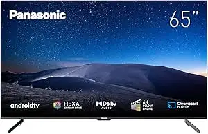 Panasonic 4K HDR UHD Smart 65" Android TV, Chromecast built-in, Shahid VIP, DTS and Dolby Audio, Slim Design TV, TH-65HX750