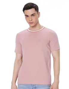 Visit the Symbol Premium Store Symbol Premium Men's Cotton Rich Textured T-Shirt - Regular Fit | Pique Knit | Round Neck (Available in Plus Sizes)