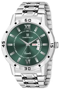 Visit the TIMEWEAR Store TIMEWEAR Analog Day Date Functioning Stainless Steel Chain Watch for Men
