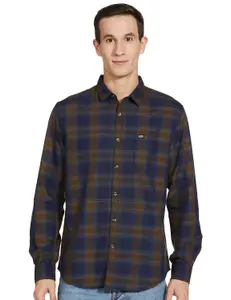 Brand: The Indian Garage Co The Indian Garage Co Men Slim Fit Checkered Full Sleeves Cutaway Collar Casual Shirt
