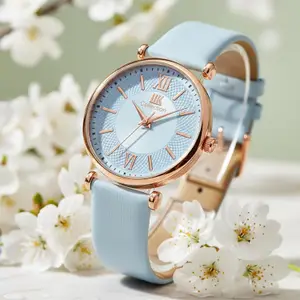 Visit the IIK COLLECTION Store IIK COLLECTION Watches for Women Round Dial |Analogue Quartz Movemnet Ladies Watch|Long Battery Life|Leather Bracelet Strap|Buckle Lock Clasp Safety Watches for Girls