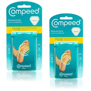 Compeed Callus Removal Bandage Strips For Under Foot Rubbing Protection, Breathable Callous Remover Pads For Feet Medium Size Patches_12 Pc Pack