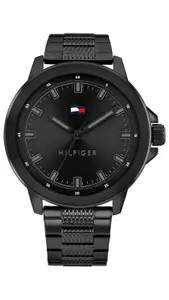 Visit the Tommy Hilfiger Store Tommy Hilfiger Black Dial Round Shaped Sport Men Analog Watch_TH1792026W