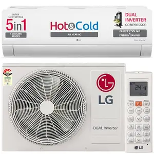 LG 2.0 Ton 3 Star Hot & Cold DUAL Inverter Split AC ( Super Convertible 5-in-1 Cooling, 4 Way Swing & HD Filter)