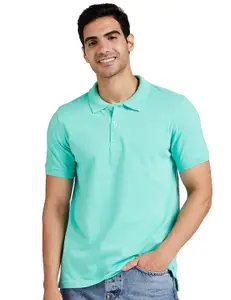 Brand: Amazon Brand - Symbol Amazon Brand - Symbol Men's Cotton Rich Solid Polo Tshirt | Collar Tshirts | Half Sleeves | Plain-Regular Fit (Available in Plus Sizes)