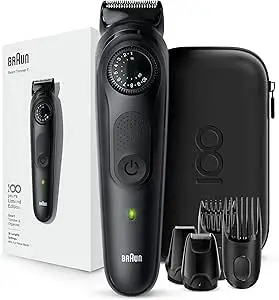 Braun MBBT7, 100 Years Design Edition, Beard Trimmer. Sharp, Fast, Efficient Beard Trimmer and Hair Clipper