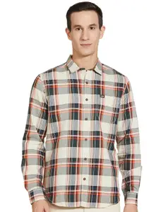 Brand: The Indian Garage Co The Indian Garage Co Men Slim Fit Checkered Full Sleeves Cutaway Collar Casual Shirt