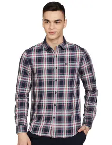 Brand: The Indian Garage Co The Indian Garage Co Men Slim Fit Checkered Full Sleeves Spread Collar Casual Shirt