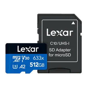Lexar 633x BLUE Series MicroSDXC/SDHC 512GB Class 3 100MB/s Memory Card price in India.