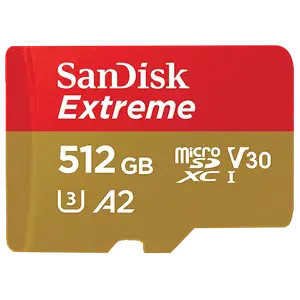 SanDisk Extreme 512GB MicroSDXC UHS Class 3 160 Mbps Memory Card