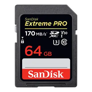 SanDisk Extreme Pro 64GB SDXC Class 10 170 Mbps Memory Card  