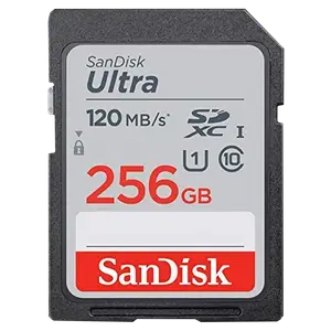 SanDisk Ultra SDXC 256GB Class 10 120MB/s Memory Card price in India.