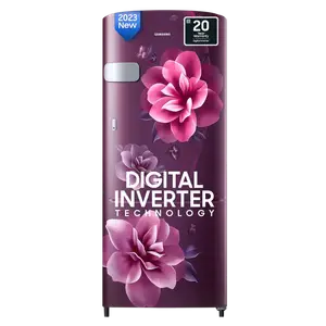 SAMSUNG 223 Litres 3 Star Direct Cool Single Door Refrigerator with Anti-Bacterial Gasket (RR24C2Y23CR/NL, Camellia Purple) price in India.