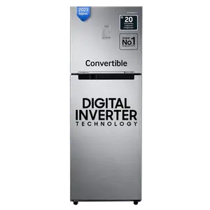 SAMSUNG 236 Litres 3 Star Frost Free Double Door Convertible Refrigerator with Digital Inverter Compressor with Display (RT28C3733S8/HL, Elegant Inox) price in India.