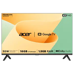 acer Advanced I Series 109 cm (43 inch) Full HD LED Smart Google TV with 30W Dolby Audio (2023 model) price in India.