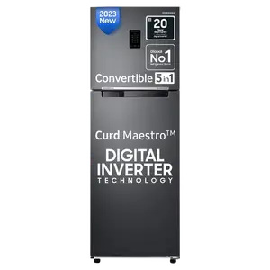 Samsung 291L Curd Maestro Double Door Refrigerator RT34C4622BX Buy 301L Double Door Fridge RT34C4622BX 