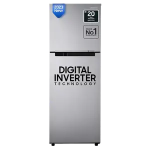 SAMSUNG 236 Litres 2 Star Frost Free Double Door Refrigerator with Digital Inverter Technology (RT28C3032GS/HL, Gray Silver) price in India.
