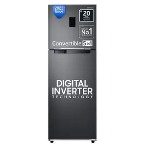 SAMSUNG 322 L Frost Free Double Door 2 Star Convertible Refrigerator with Convertible 5-in-1, Digital Inverter with Display(Luxe RT37C4512BX/HL)