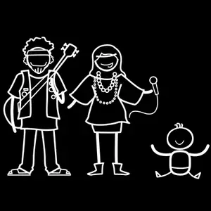 The Indian Family Sticker Family for(White, Transparent)