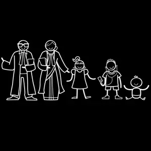 The Indian Family Sticker Family for(White, Transparent)