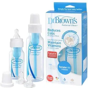 Dr. Brown's PP Standard baby Bottle, 1-Pack + PP Standard baby 1-Pack - 250 ml(White)