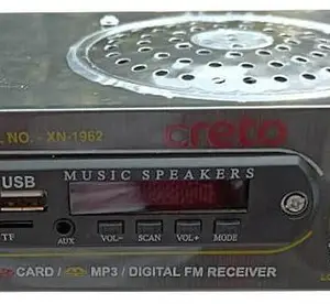 BeerTech X-1962 Portable Fm Radio Music Player with Remote Support USB|AUX|SD Card with external speakar jack FM Radio(Grey)