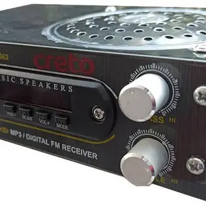 BeerTech X-1962 Portable Fm Radio Music Player with Remote Supports AUX|USB|SD Card FM Radio(Black)