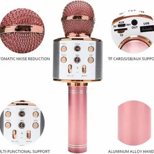 MAGA MART XT Advance Handheld Wireless Singing Mike Multi-Function Bluetooth Karaoke Mic with Microphone Speaker for All Smart Phones M.M microphone MICROPHONE(Multicolor)