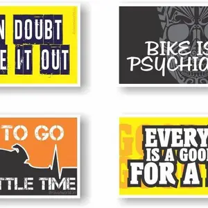 Rover Sticker & Decal for Bike(Yellow, Orange, Black)