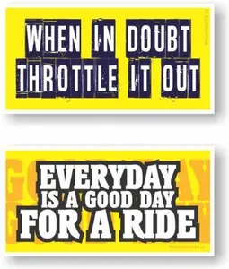 Rover Sticker & Decal for Bike(Yellow, Black)