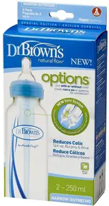 Dr. Brown's PP Options+ Narrow Bottle-Blue,2-Pack - 250 ml(Blue)