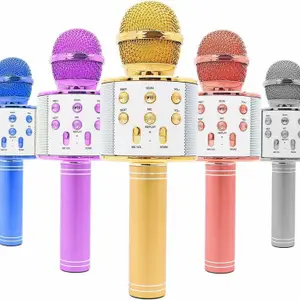 MAGA MART Advance Handheld Wireless Singing Mike Multi Function Bluetooth Karaoke Mic with Microphone Speaker for All Smart Phones MICROPHONE(Multicolor)