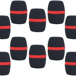 WON 10 Pcs Handheld Stage Microphone Windscreen Foam Mic Cover Karaoke (Black) Windscreen Foam Cover(Black)