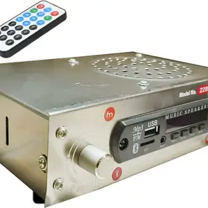 BeerTech X-1962 High sound Fm Radio Music Player with Remote Supports AUX|USB|SD Card FM Radio(Silver)