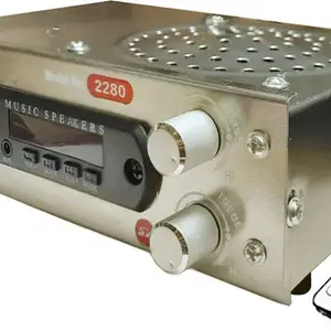 BeerTech X-1962 Digital Fm Radio Music Player With Remote, Supports SD CARD,AUX & USB FM Radio(Silver)