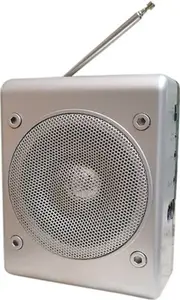 CRETO NX-112 AC/DC Portable X-Bass Music Speaker with 3.5MM Headphone Jack FM Radio FM Radio(Silver)