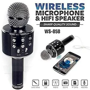 Ishuenterprises WS858 Multifunction Bluetooth Karaoke MIC 1(Black)