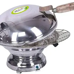 Quantech Quantech Tandoor Baking Oven, 25 Cm X 25 Cm X 35 Cm (Aluminium, 1 - Piece) Food Steamer(Silver)