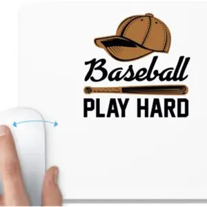 UDNAG UDNAG White Mousepad 'Baseball | Baseball play' for Computer / PC / Laptop [230 x 200 x 5mm] Mousepad(White)