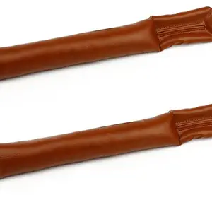 Autofurnish Brown Universal Leatherite Seat Gap Spacer Filler Padding Car Hanging Ornament(Pack of 2)