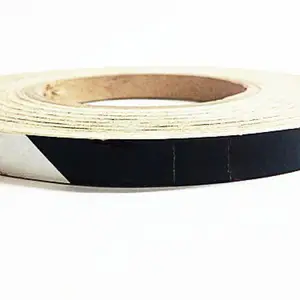 Laps of Luxury GD343 12.7 mm x 7.31 m Black, White Reflective Tape(Pack of 1)
