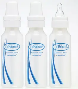 Dr. Brown's PP Standard baby Bottle, 1-Pack 3 + PP Standard baby 1-Pack 3 - 250 ml(White)