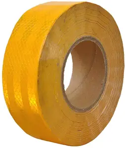 Fasteck Yellow Car Reflective Material Tape Sticker Automobile Motorcycles Safety Warning Tape Reflective Film Car Stickers Car-Styling Reflective Bright Tape width 2 Inch High Intensity Reflective ECE 104 Compliant Government Approved Tape 2 inch x 5 Meter Lenght(Color Yellow) Car Reflective Materi