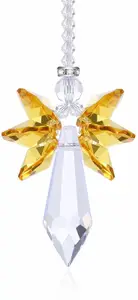 Discount4product yellow long crystal hanging Car Hanging Ornament(Pack of 1)